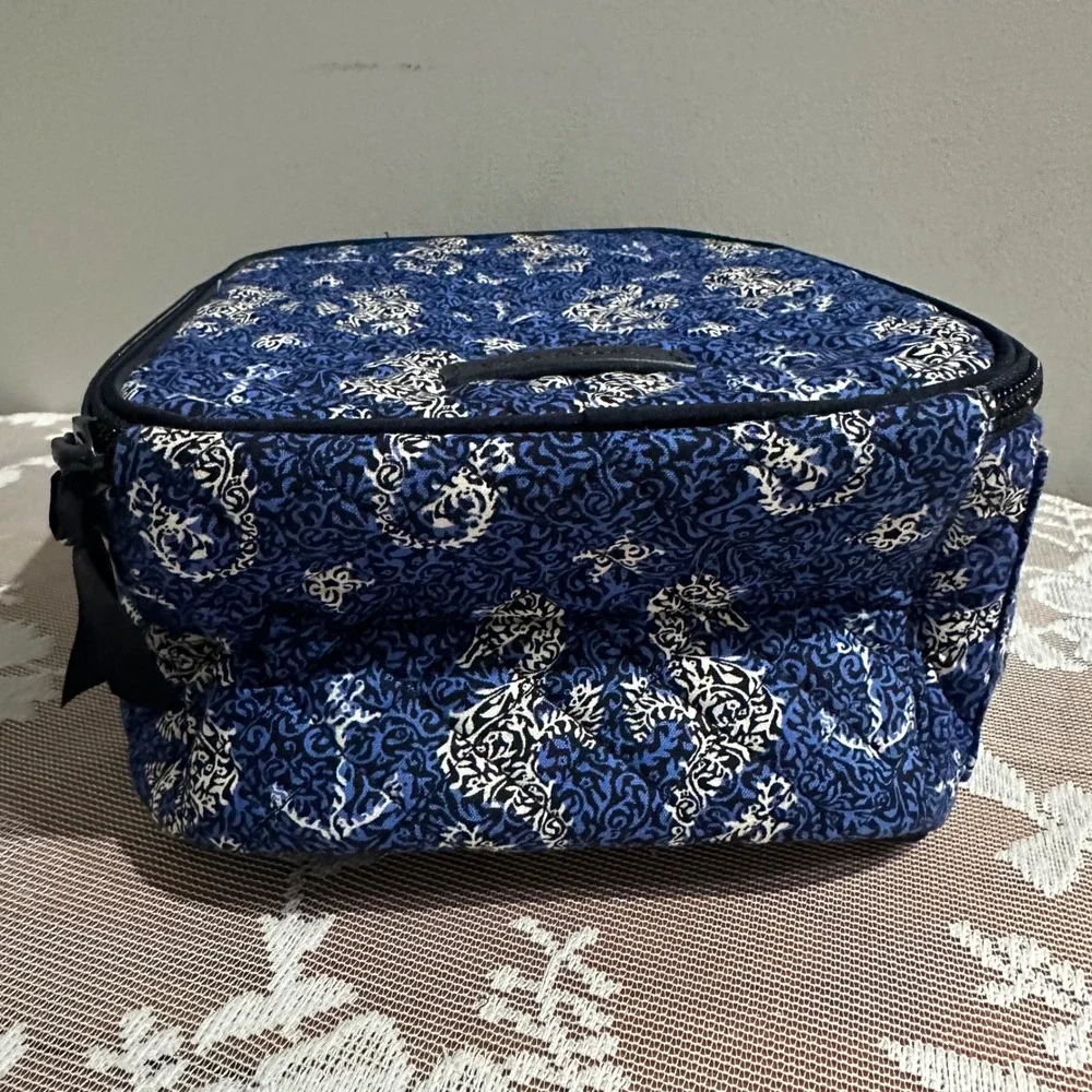 Vera Bradley Quilted Lunch Bag Seahorse‎ of Course Case Blue Nautical Pattern